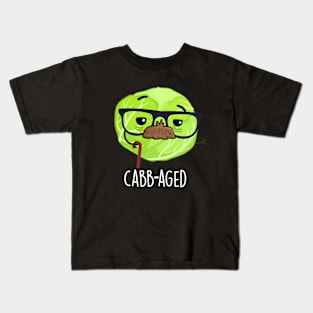 Cabb-aged Funny Old Veggie Cabbage Pun Kids T-Shirt